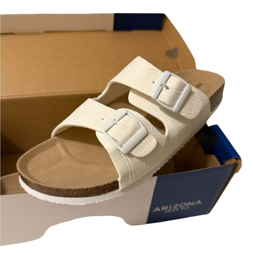 Arizona Jean Company White Sandals with Adjustable Straps - Picture 9 of 13